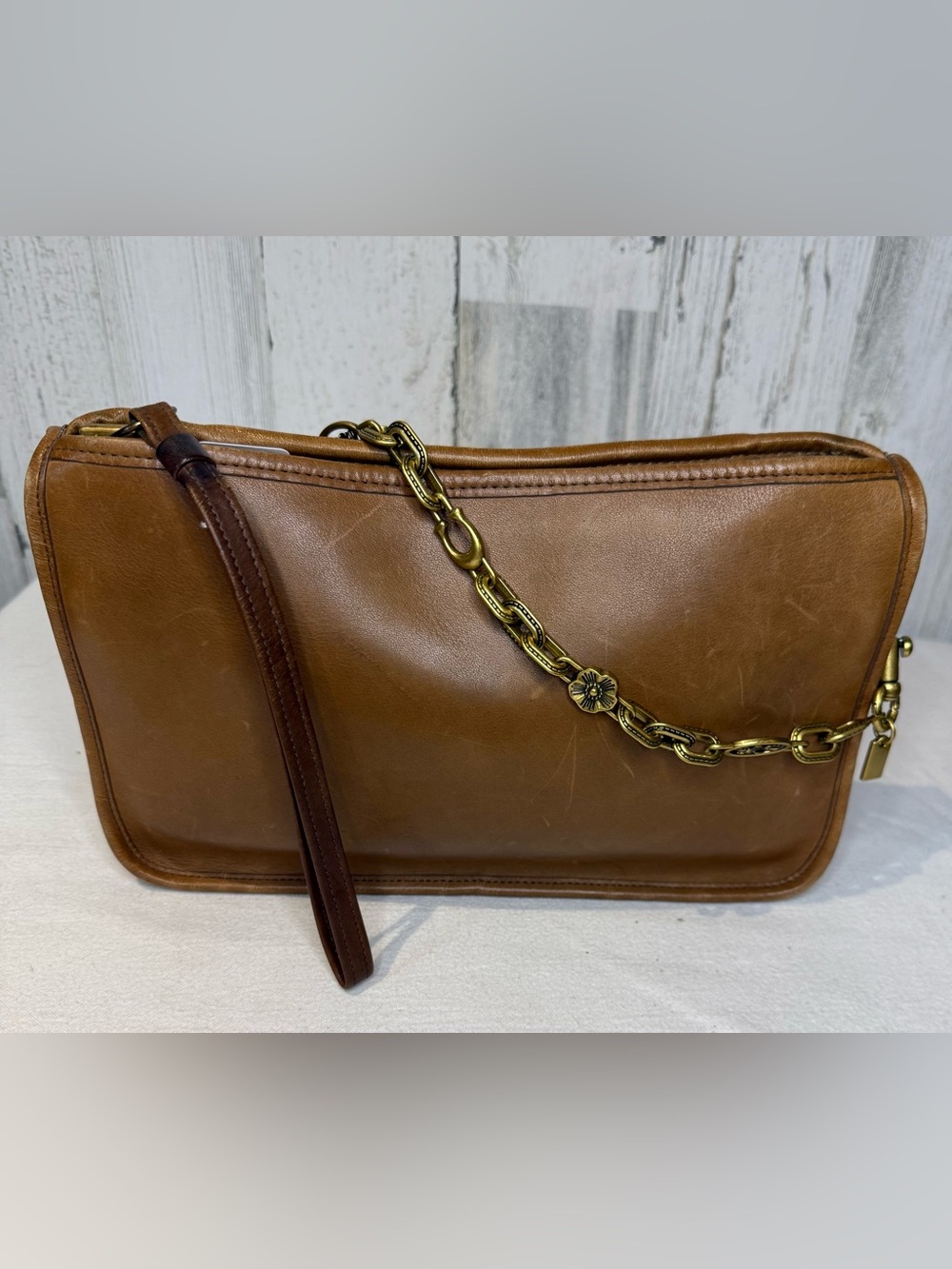 Coach Vintage Basic Clutch Made in NYC 1980’s * chain not included